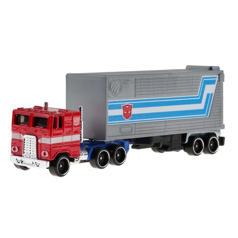 Set Camion Cu Remorca Hot Wheels Track Fleet Optimus Prime Hxh Noriel