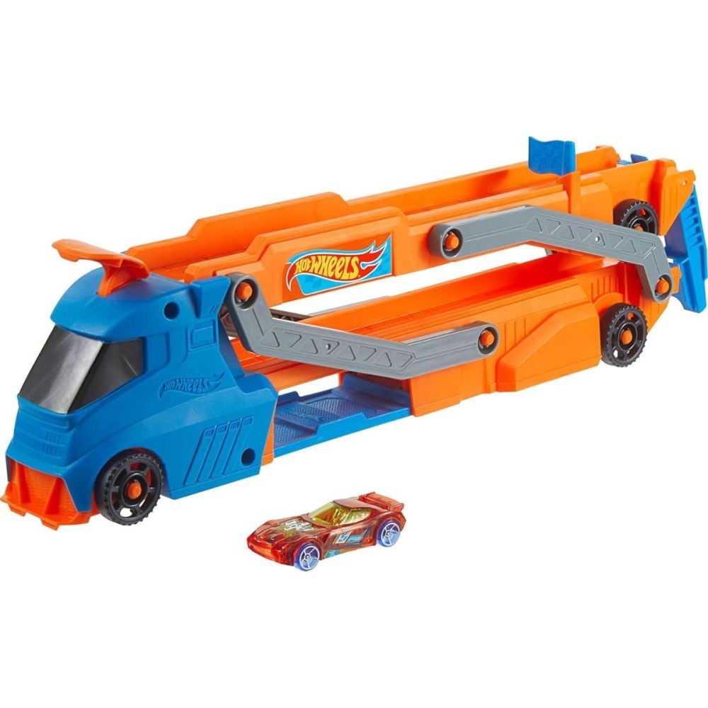Transportator Cu Piste Si Masina Hot Wheels City Speed Truck HYT83 Noriel