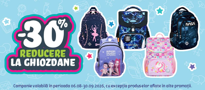 BTS | Start la Scoala -30% reducere la ghiozdane