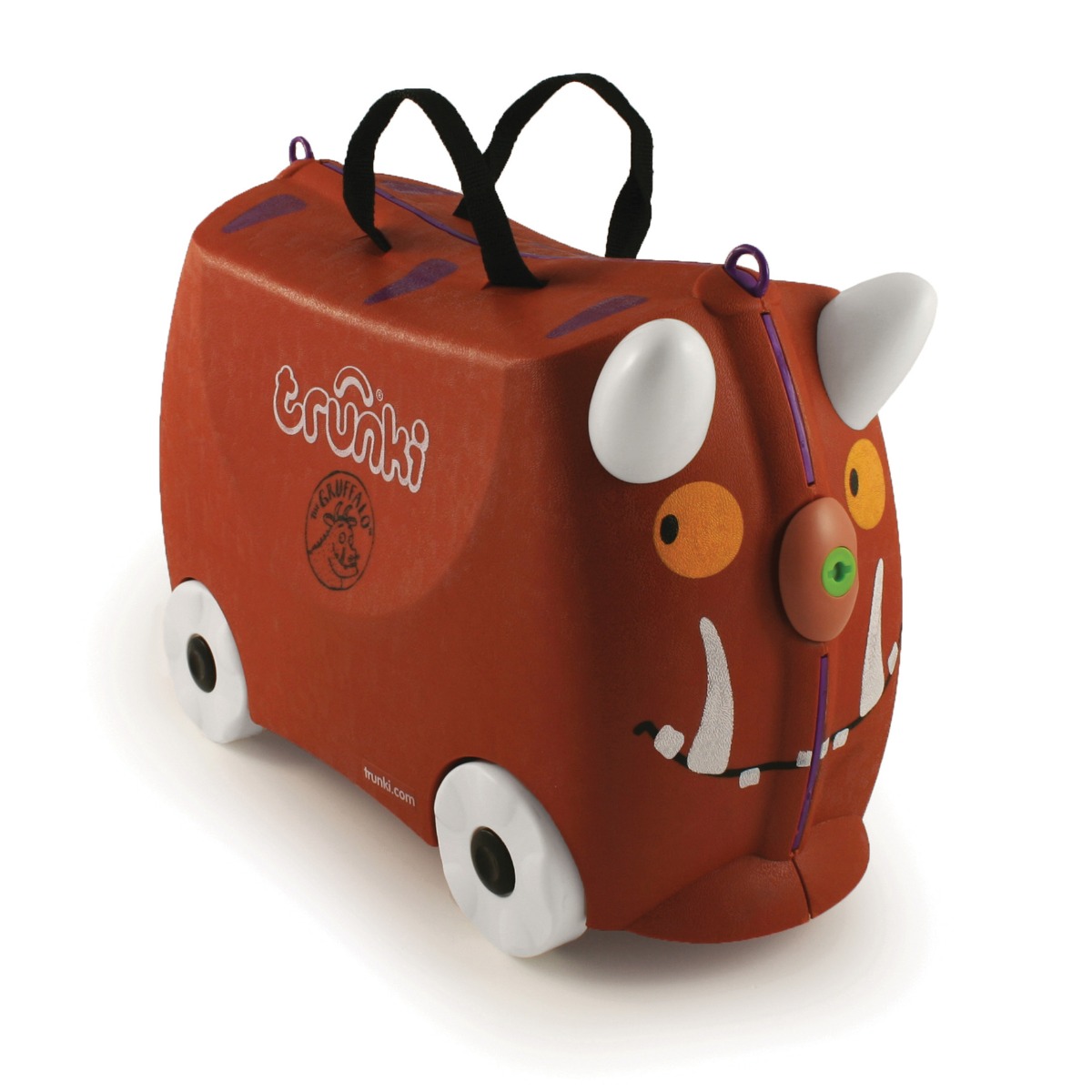 Valiza pentru copii Ride-On Gruffalo Trunki, Maro, 46 cm