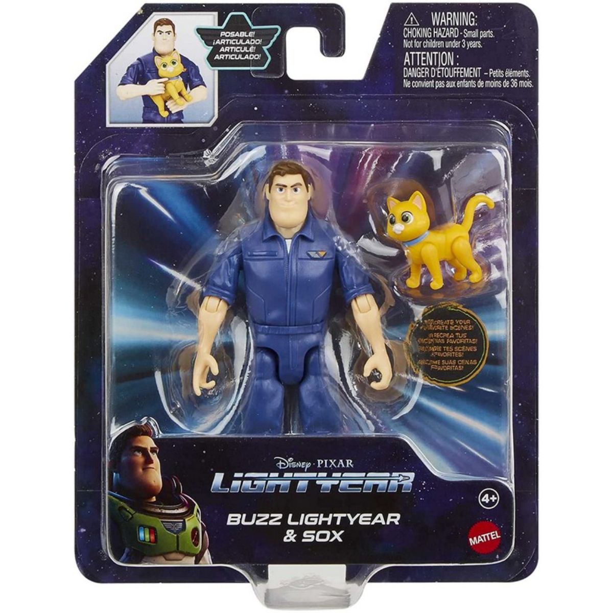 Figurina articulata, Disney Pixar Lightyear, Buzz si Sox, HHJ80 articulata