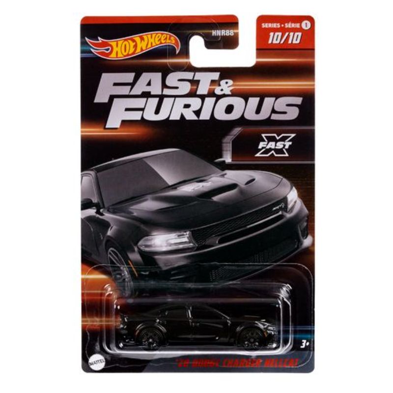 Masinuta Fast and Furious, Hot Wheels, 2020 Dodge Charger Hellcat, 1:64, HNT00