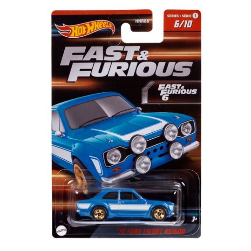 Masinuta Fast and Furious, Hot Wheels, Ford Escort RS1600, 1:64, HNR96