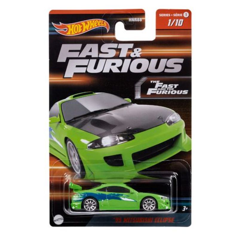Masinuta Fast and Furious, Hot Wheels, Mitsubishi Eclipse, 1:64, HNR91