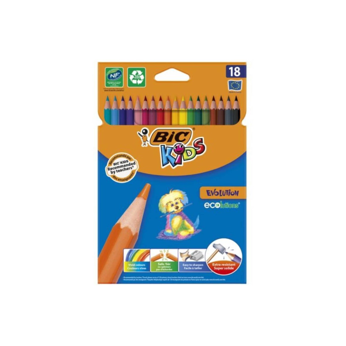 Set creioane colorate Evolution Bic, P18 Bic imagine 2022 protejamcopilaria.ro