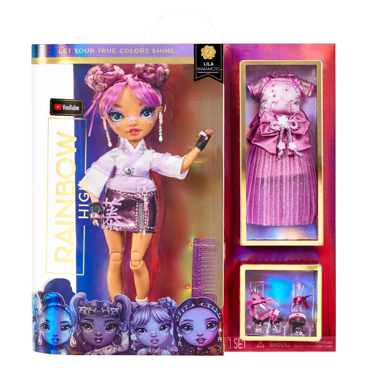 Papusa Rainbow High Fashion Doll, S4, Lila Yamamoto, 578338