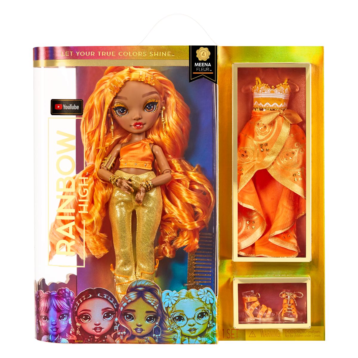 Papusa Rainbow High Fashion Doll, S4, Meena Fleur 578284