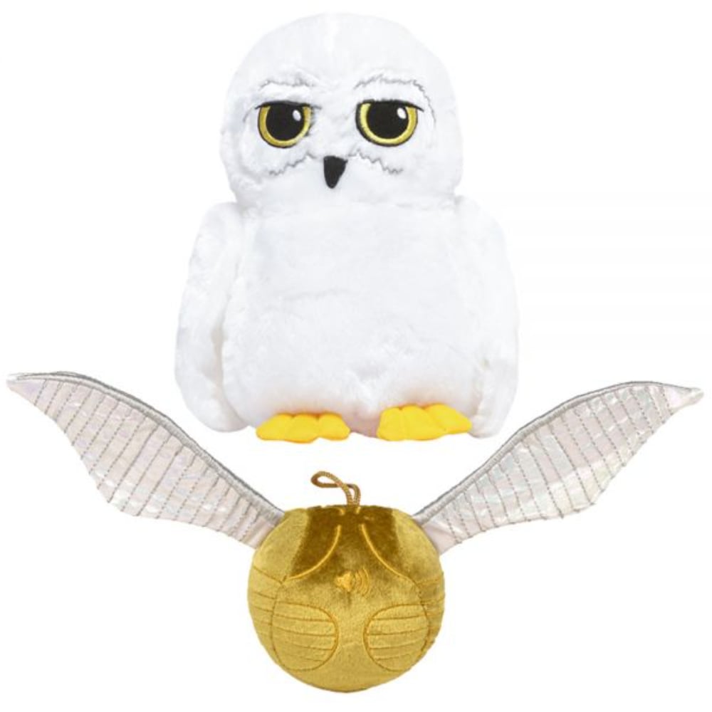 Set 2 jucarii de plus, Play by Play, Hedwig 15 cm si Snitch cu sunete 25 cm, Harry Potter