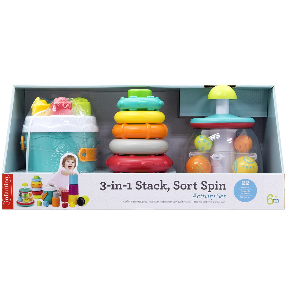 Set 3 jucarii interactive si de sortat, Infantino