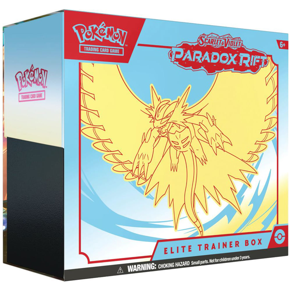 Set carti de joc in cutie, Pokemon TCG, Paradox Rift, SV04 Elite Trainer Box