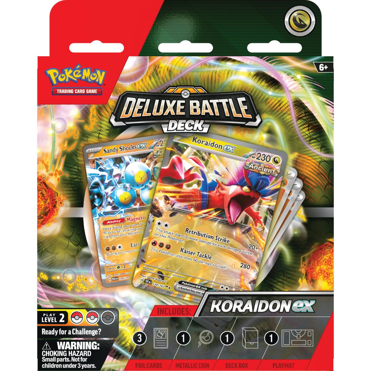 Set carti de joc, Pokemon TCG, Miraidon Ex and Koraidon Ex Deluxe Battle Deck