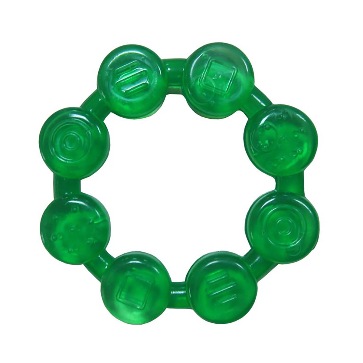 Inel gingival cu bilute primii pasi, verde