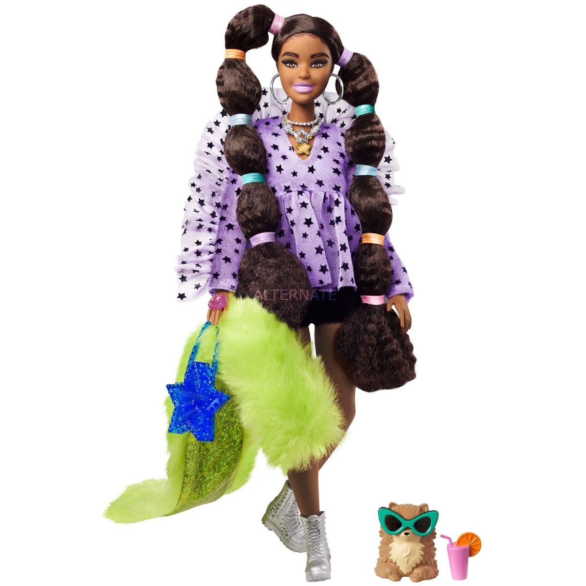Papusa Barbie, Extra Style, Pigtails With Bobble Hair Ties Barbie