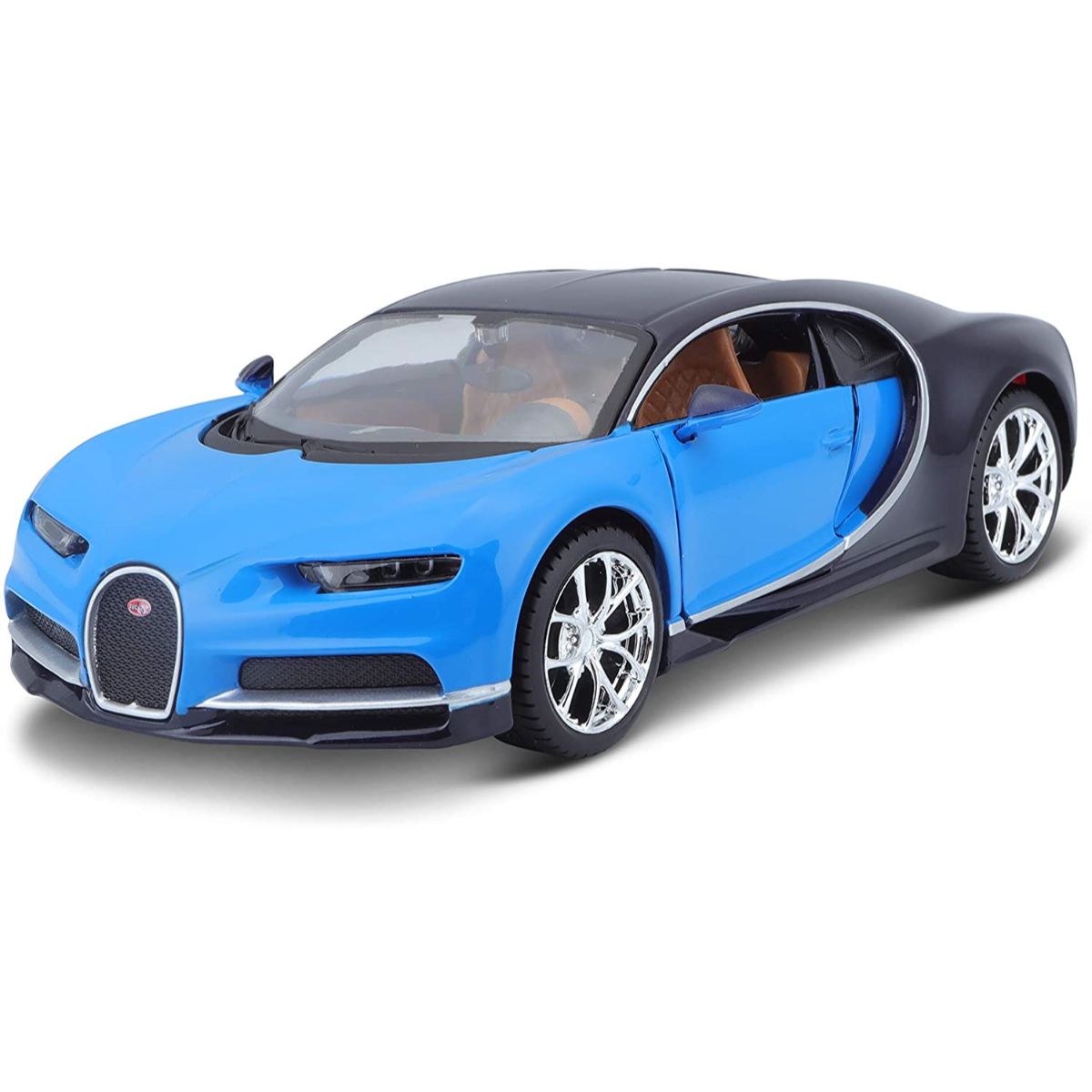 Masinuta Maisto Kit Asamblare Model Bugatti Chiron, 1:24, Albastru 1:24 imagine 2022 protejamcopilaria.ro