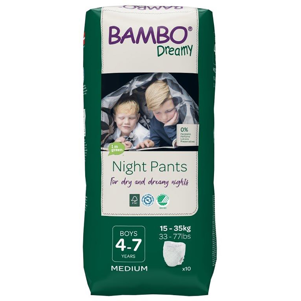 Scutece de noapte Bambo Nature Dreamy Boy, 15-35 Kg, 10 buc Bambo Nature