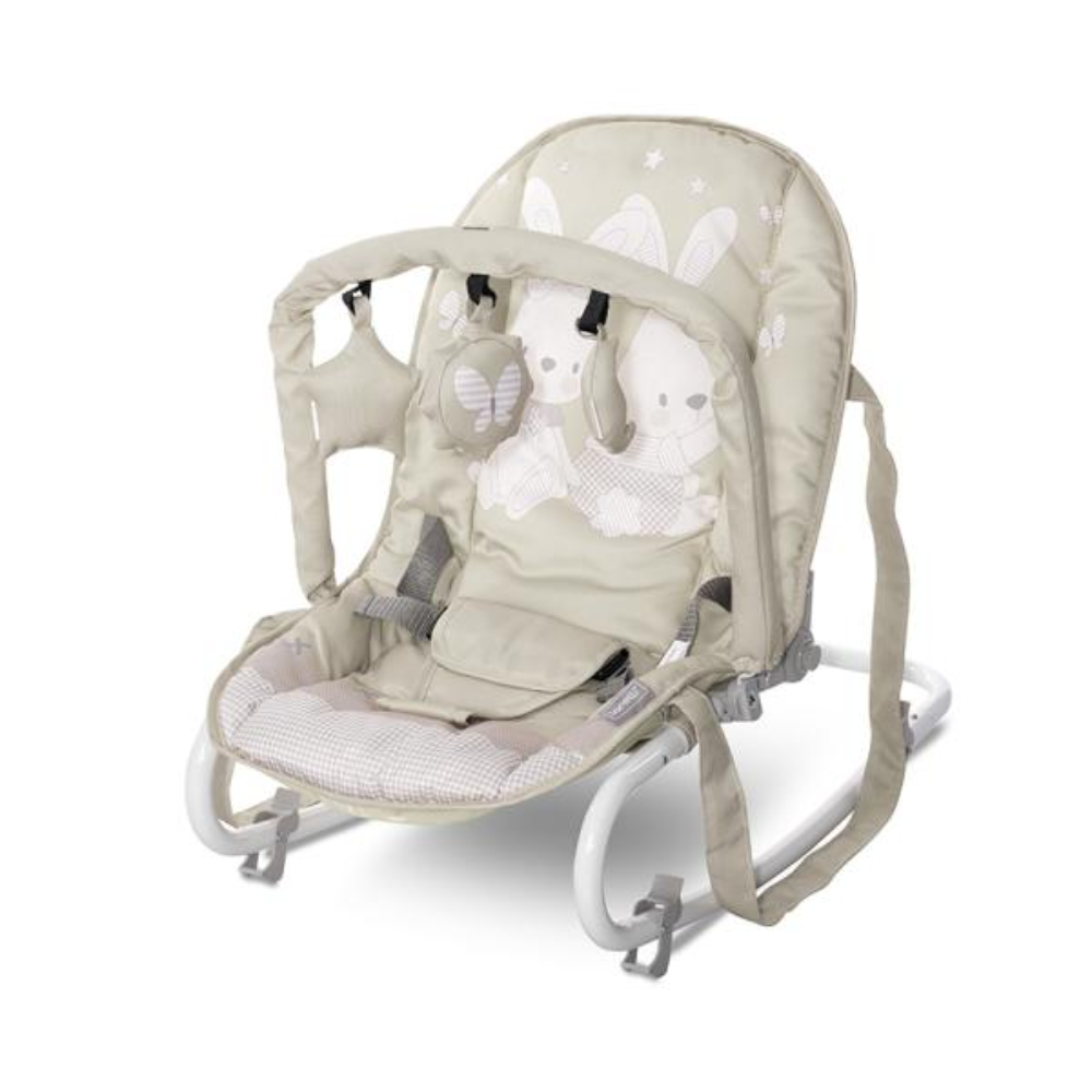 Fotoliu balansoar, Lorelli Eliza, Beige Bunnies
