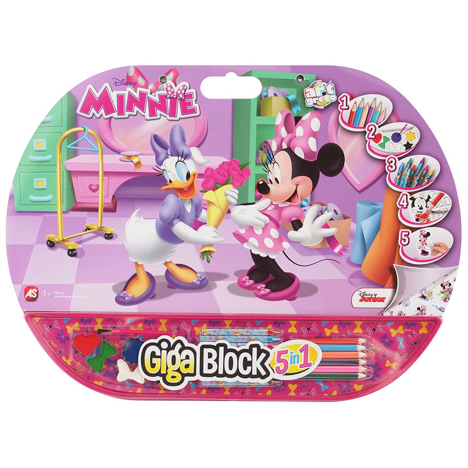 Set desen si accesorii Disney Minnie Giga Block 5 in 1 Disney Minnie Mouse imagine noua