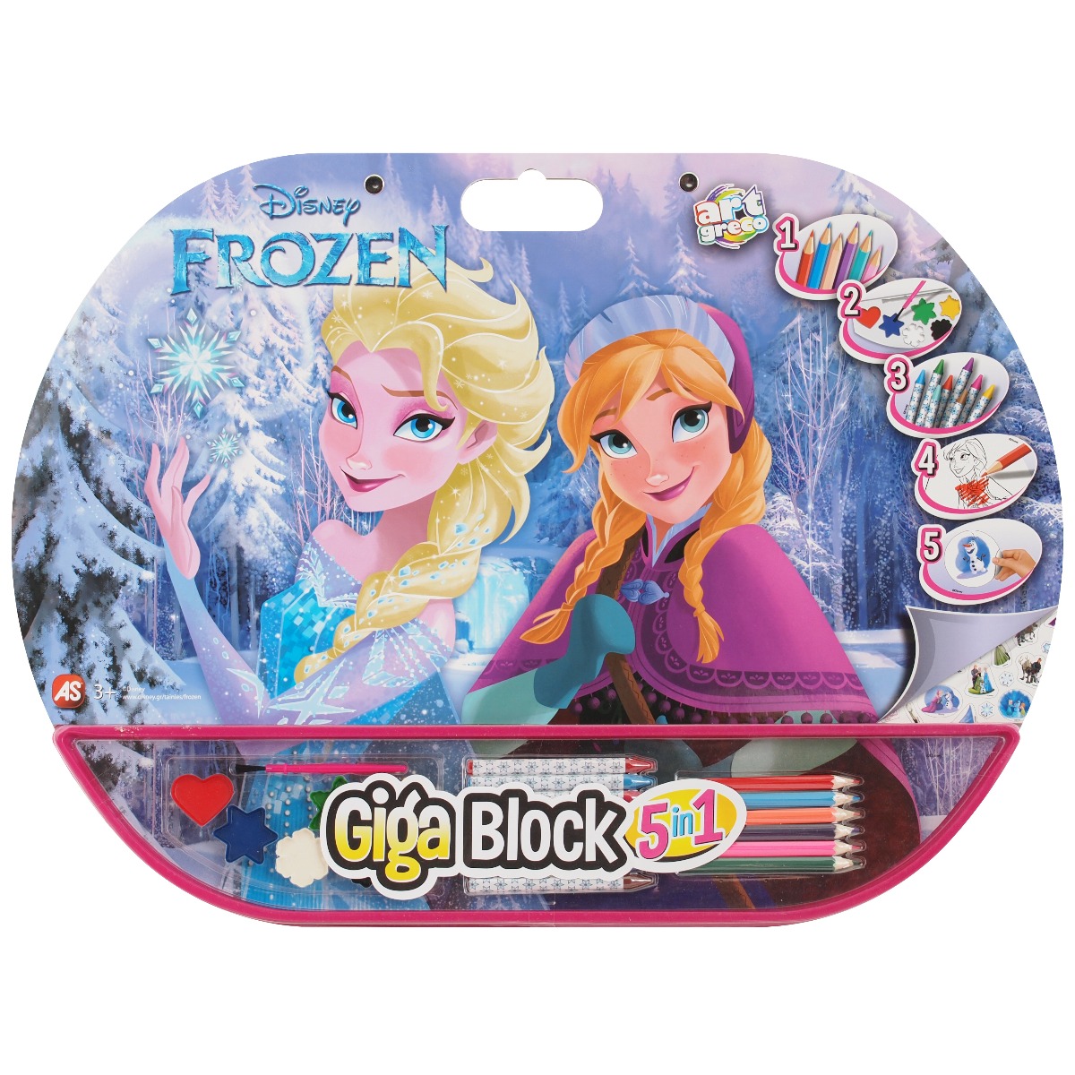 Set desen si accesorii disney frozen giga block 5 in 1
