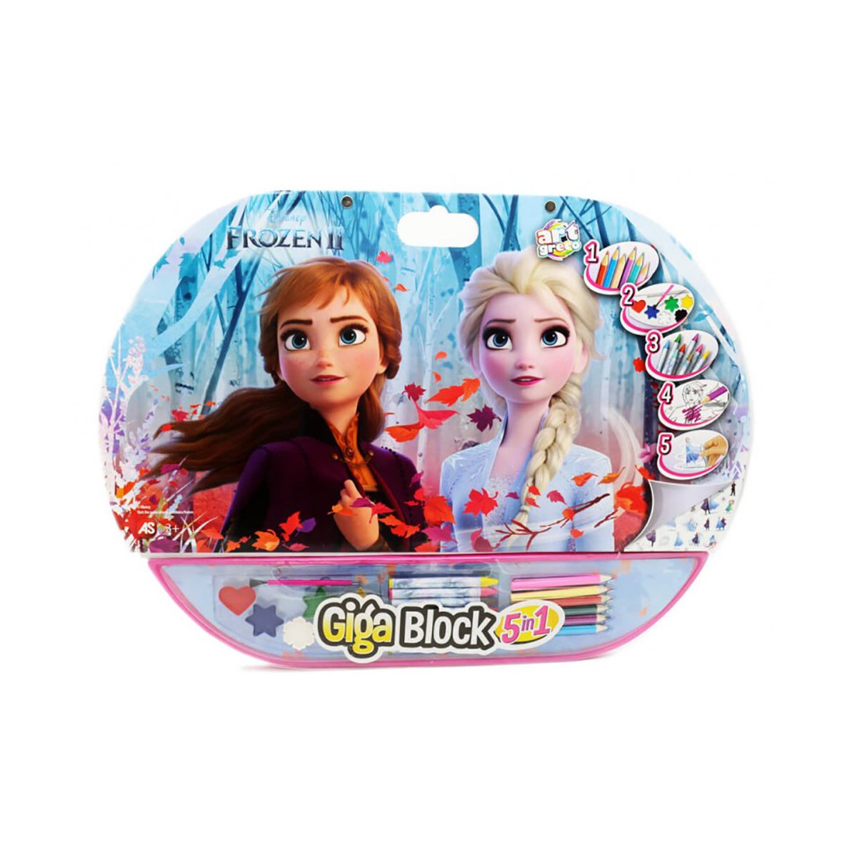 Set desen si accesorii Disney Frozen 2 Giga Block 5 in 1 Accesorii