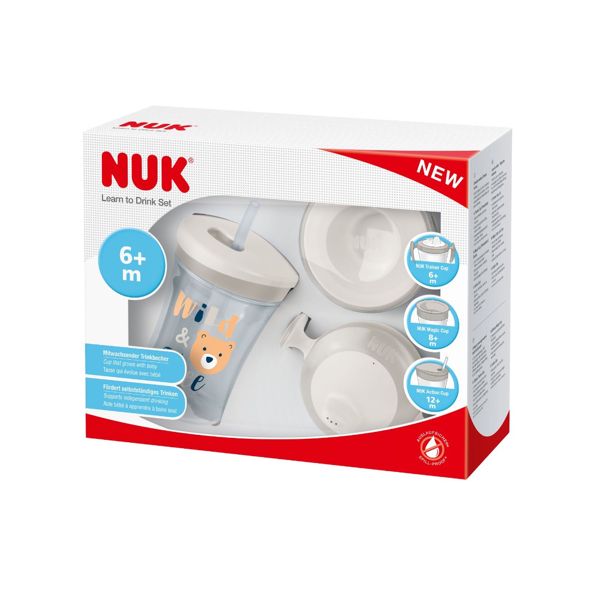 Set cani invatare nuk all-in-1, gri
