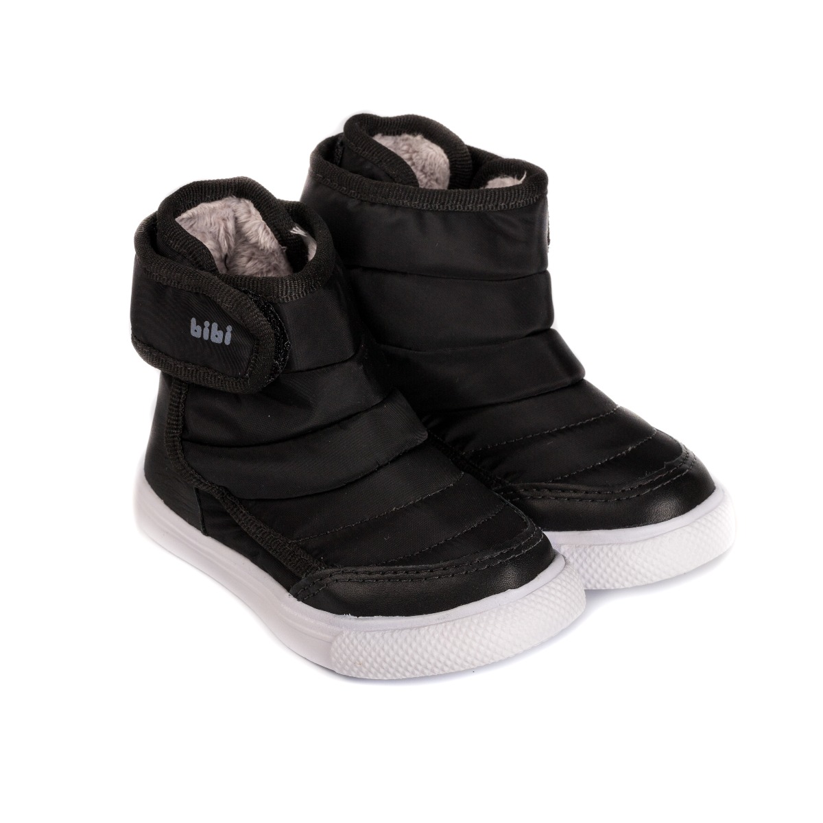 Ghete imblanite, cu velcro, unisex Bibi Agility Mini Black Bibi Shoes imagine 2022