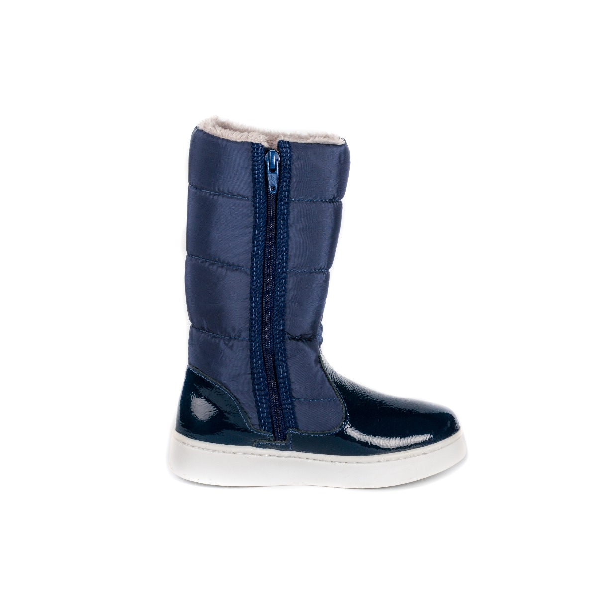 Cizme fete Bibi Urban Shine Naval cu blanita