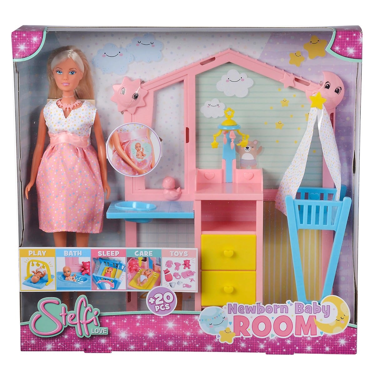 Set de joaca Steffi Love Camera bebelusului cu papusa si accesorii