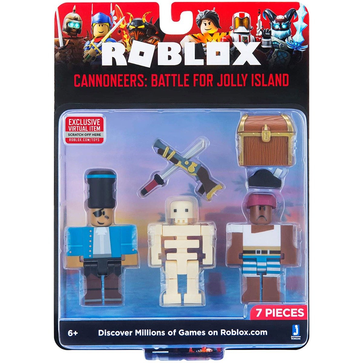 Set 2 figurine Roblox, Cannoneers: Battle For Jolly Island