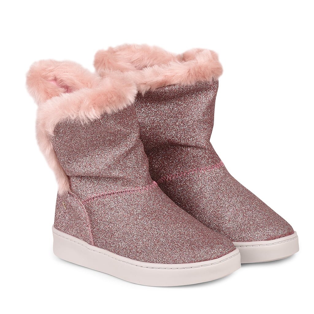 Cizme cu blanita Bibi Shoes Urban Glitter, Roz