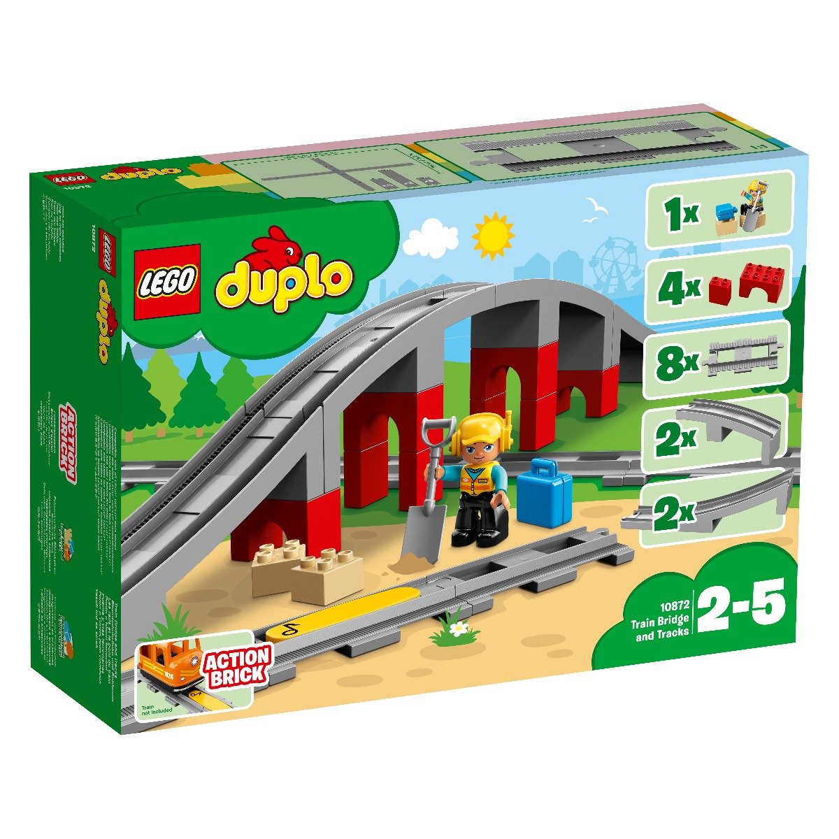 LEGO® DUPLO® – Pod si sine de cale ferata (10872) (10872) imagine noua responsabilitatesociala.ro