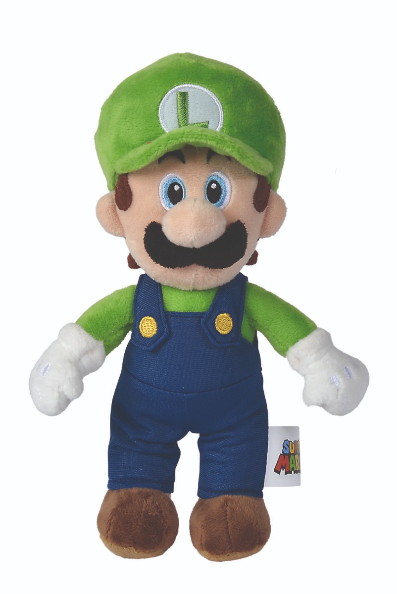 Jucarie de plus Super Mario, Luigi, 20 cm noriel.ro