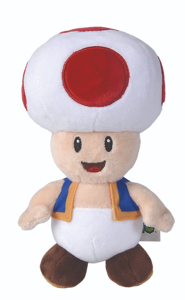 Jucarie de plus Super Mario, Ciupercuta Toad, 20 cm