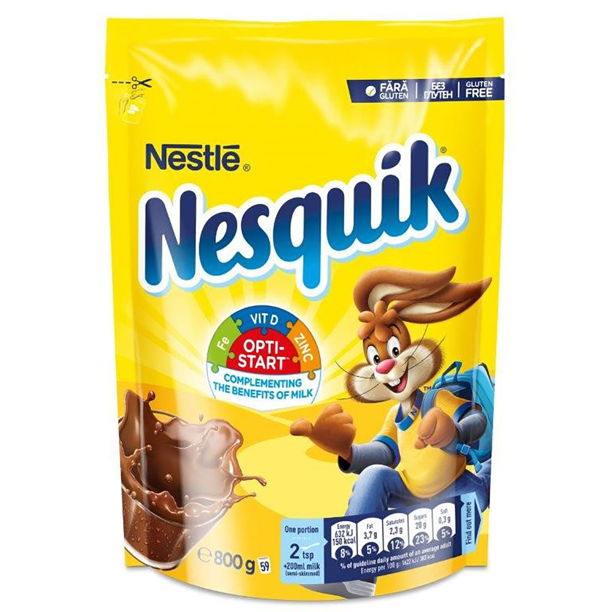 Cacao instant cu vitamine si minerale Nestle Nesquik, 800 g Nestle