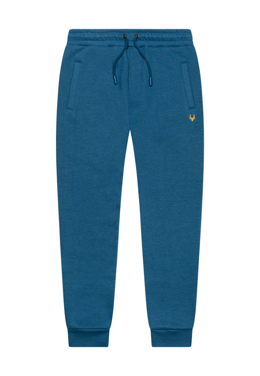 Pantaloni sport cu talie elastica, minoti, bleu