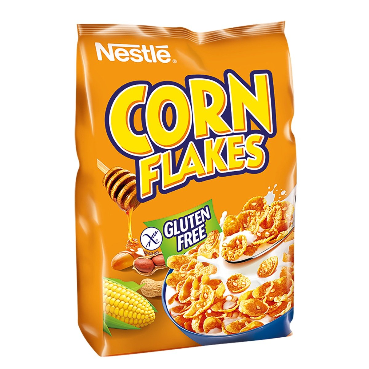 Cereale pentru mic dejun cu miere si arahide Nestle Corn Flakes, 450 g Nestle