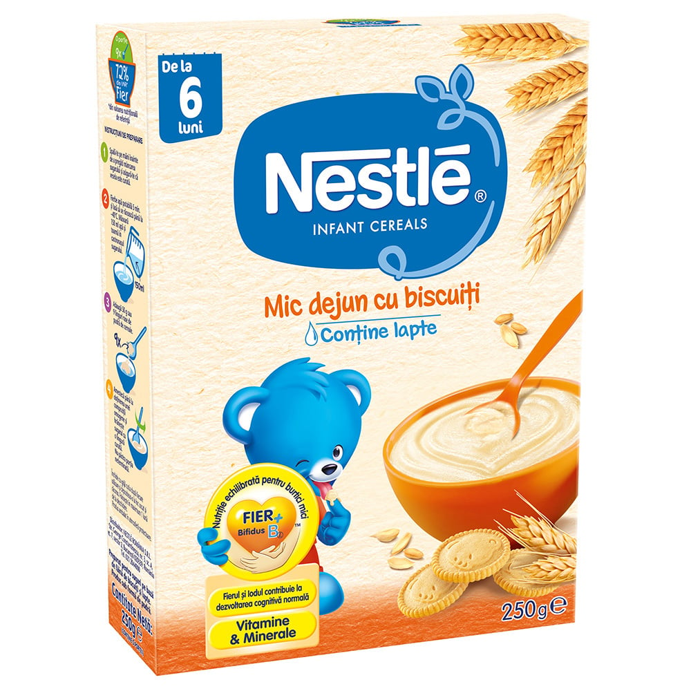 Cereale cu biscuit Nestle, 2 x 250 g