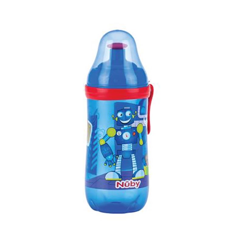 Pahar pop-up cu clama Nuby, 360 ml, Albastru 360