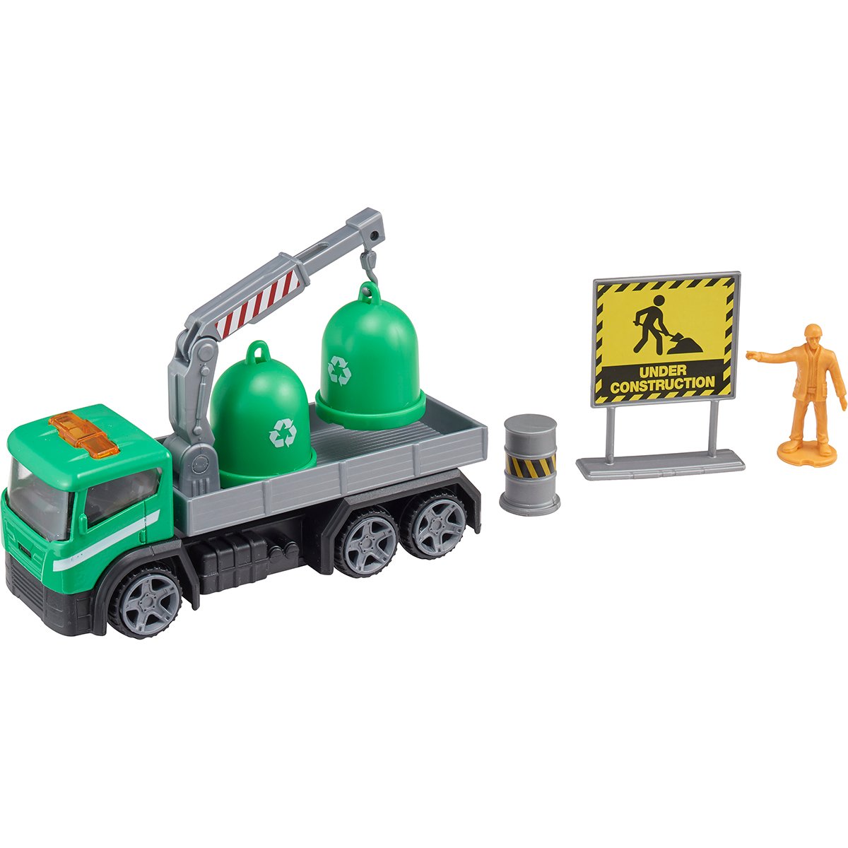 Camion cu accesorii de constructie Teamsterz, Verde accesorii imagine 2022 protejamcopilaria.ro