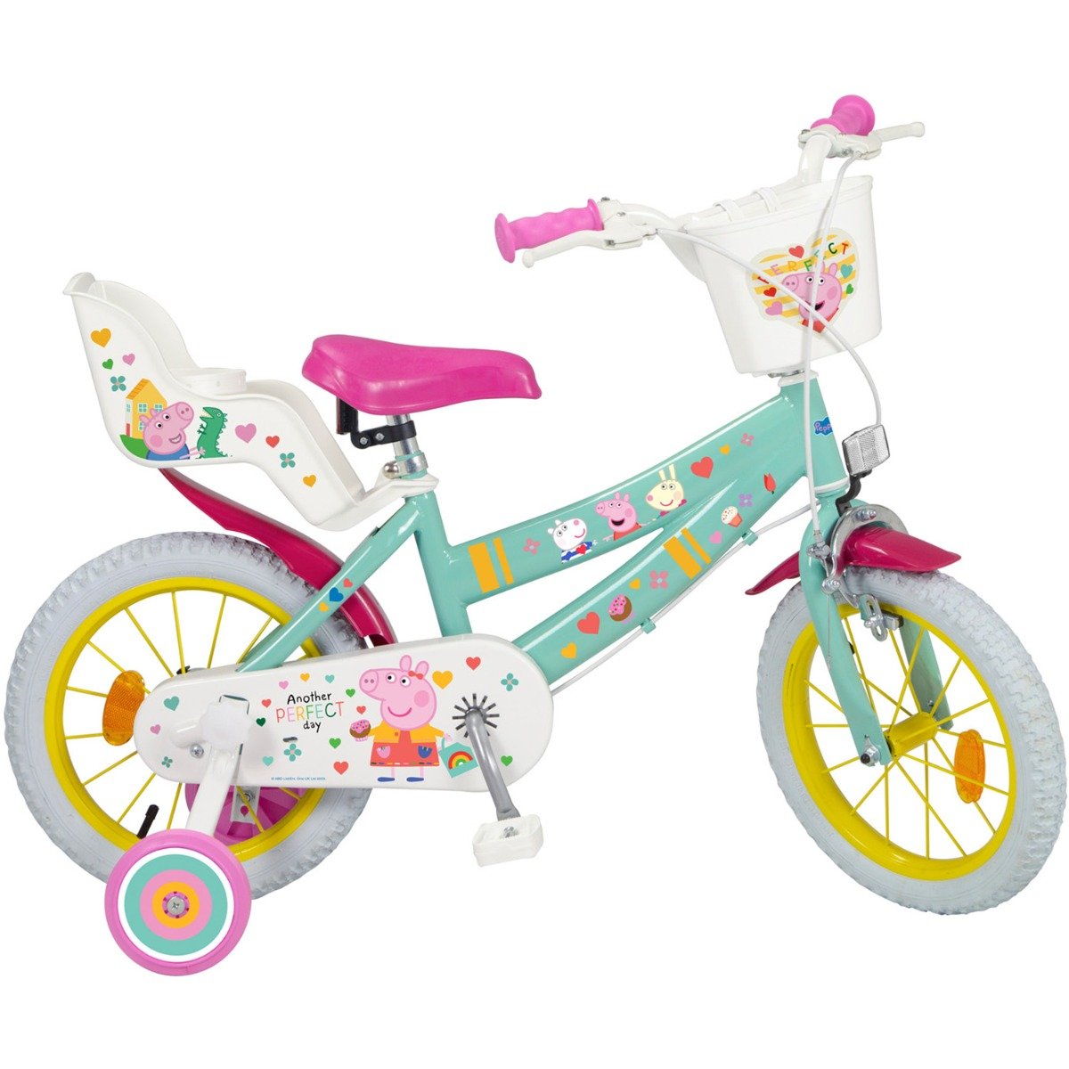 Bicicleta copii Peppa Pig, 14 inch Bicicleta imagine 2022 protejamcopilaria.ro