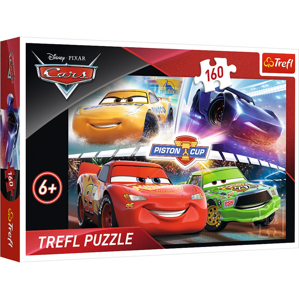 Puzzle 160 piese, Trefl, Castigand cursa, Disney Cars 3