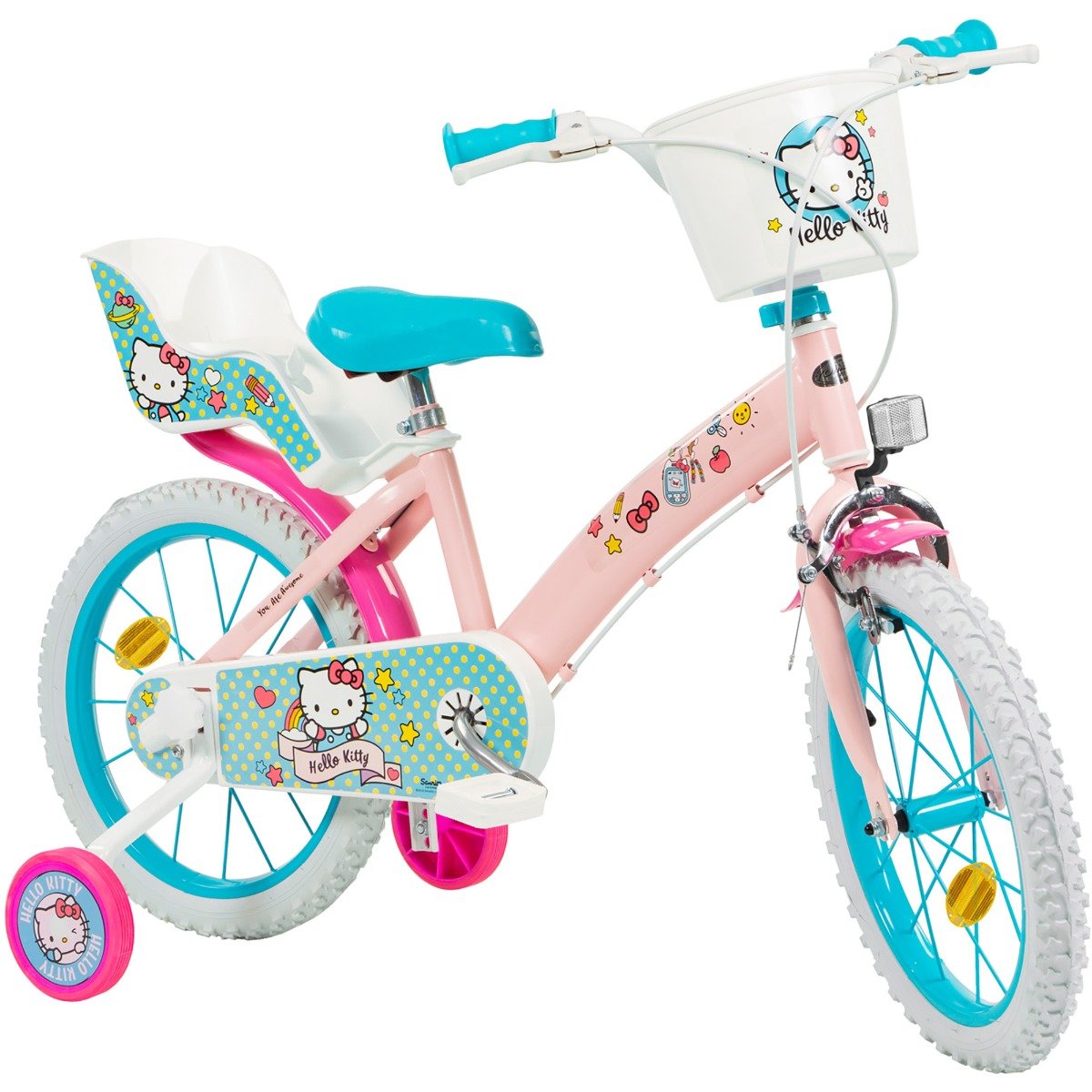 Bicicleta copii Hello Kitty, 16 inch Bicicleta imagine 2022 protejamcopilaria.ro