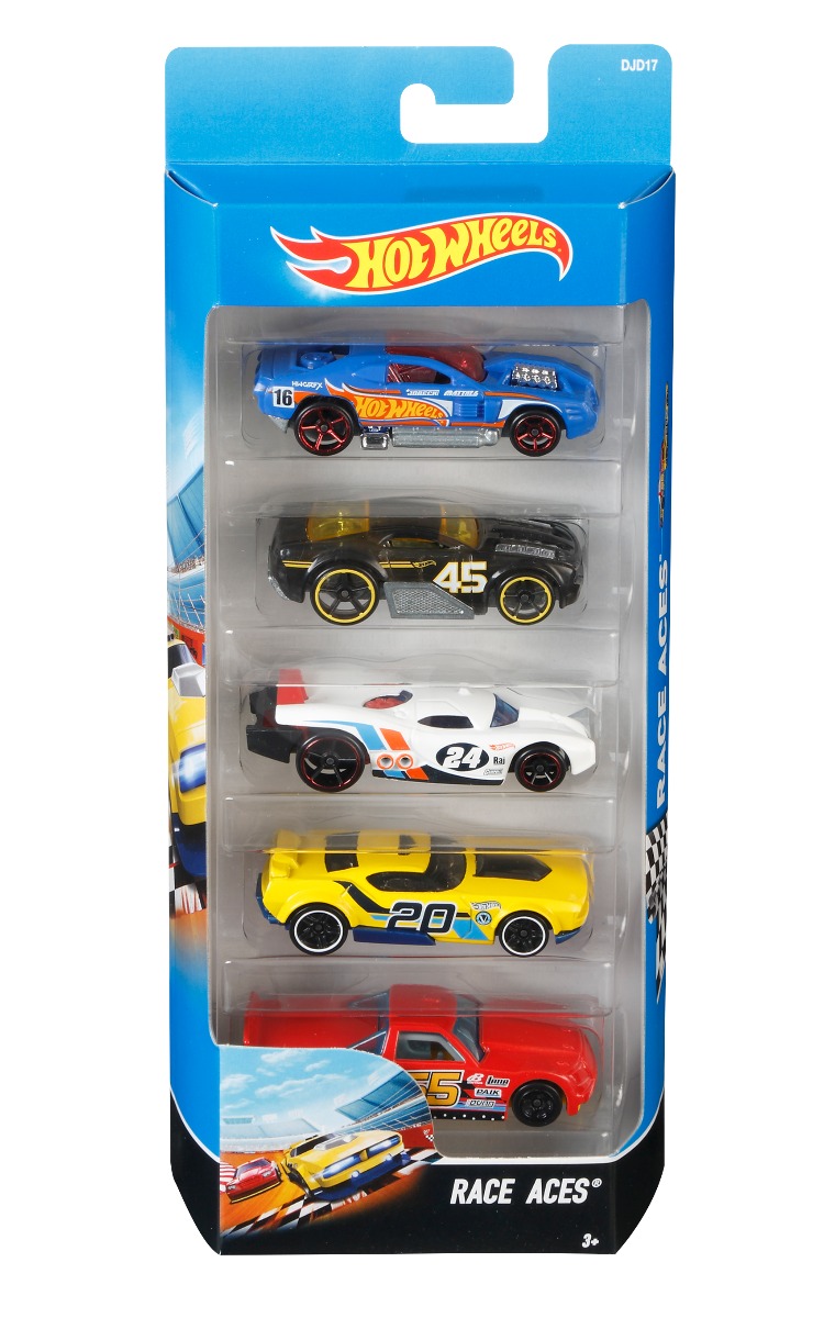 Set masinute Hot Wheels, Race Aces, DJD17 (5 modele)