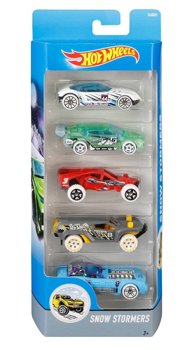 Set masinute Hot Wheels, Snow Stormers, DJD21 (5 modele)