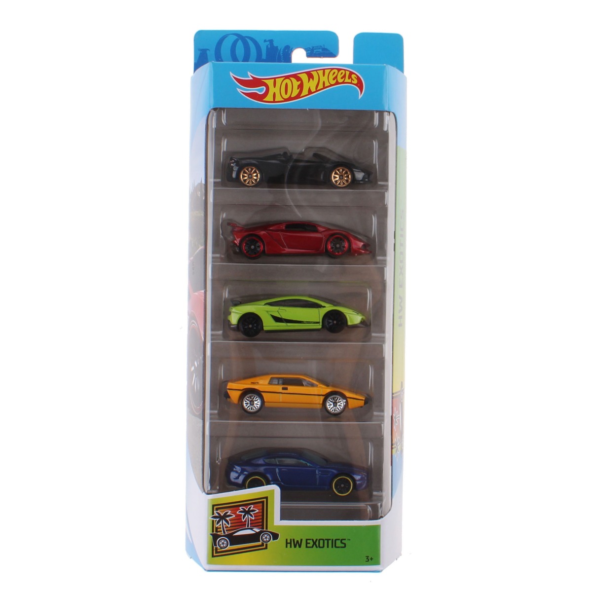 Set masinute Hot Wheels, Exotics, FYL17 (5 modele)