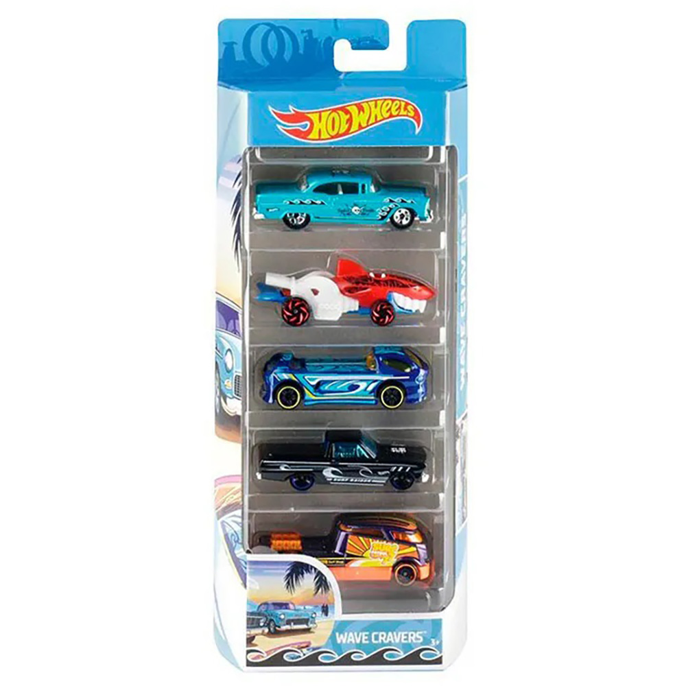 Set masinute Hot Wheels, Wave Cravers, FYL21 (5 modele)