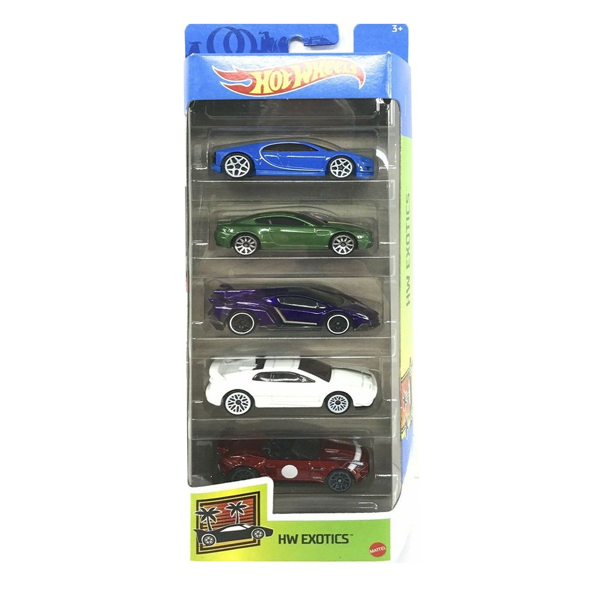 Set masinute Hot Wheels, HW Exotics, GTN33, 1:64 (5 modele)