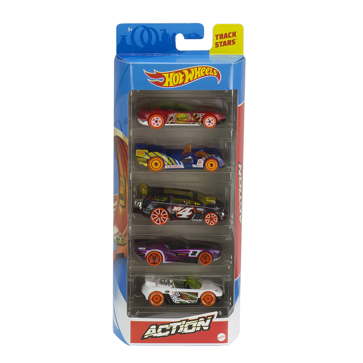 Set masinute Hot Wheels, Action, GTN44, 1:64 (5 modele)