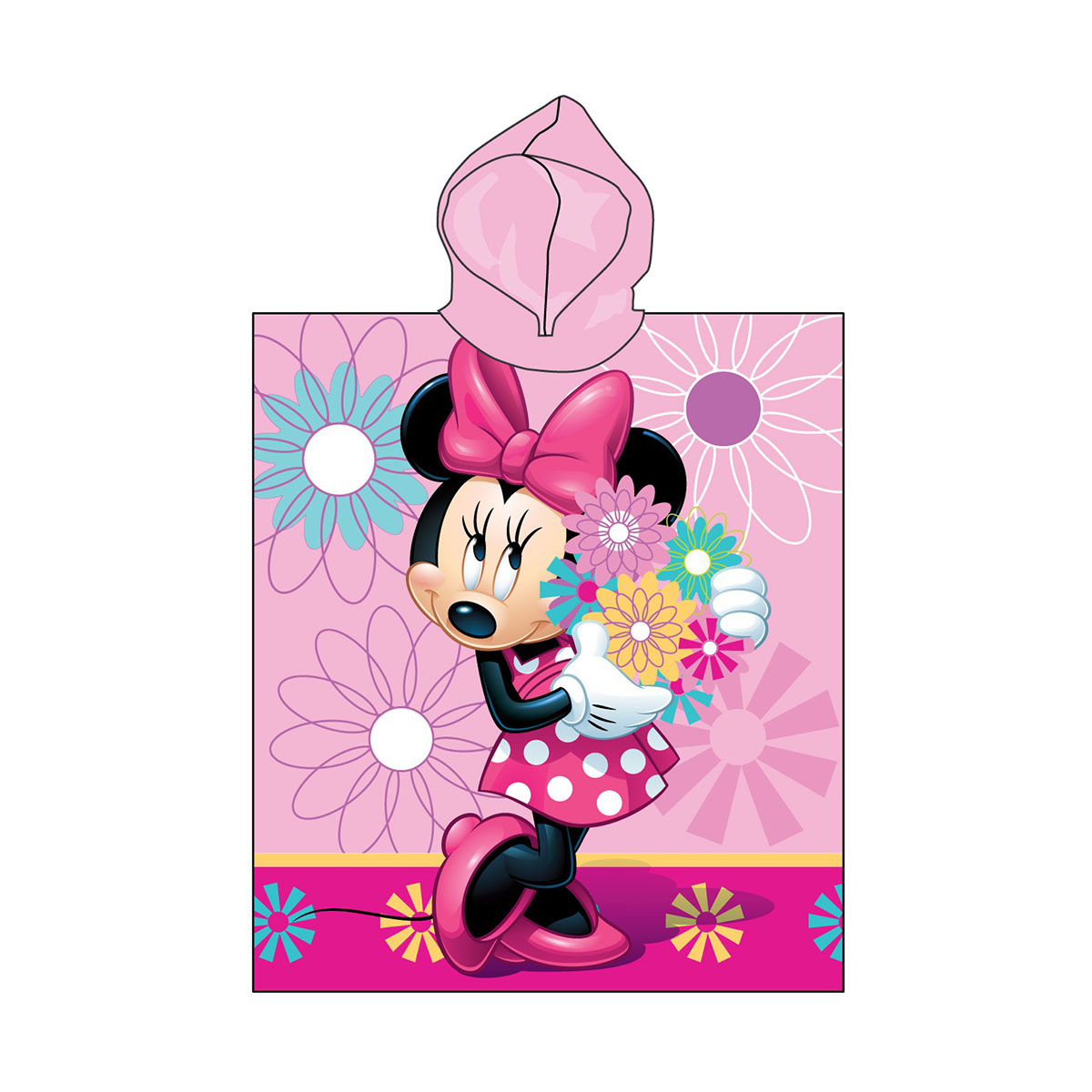 Prosop de plaja disney minnie mouse, roz