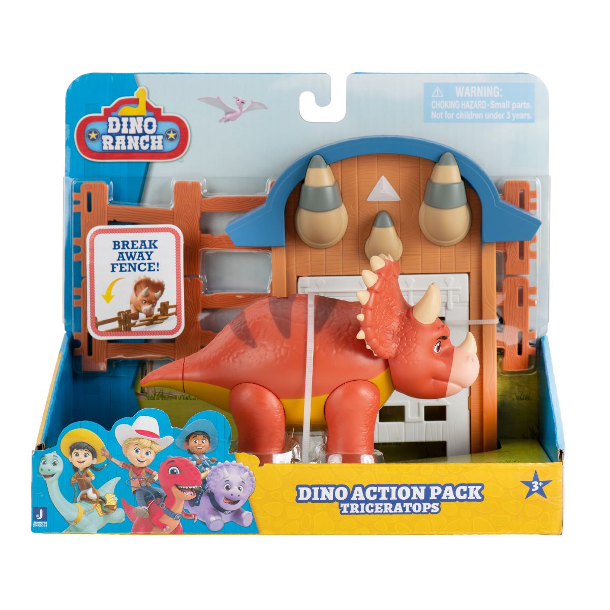 Set figurina Triceratops Dino Ranch, Dino Action Pack, DNR0024 Action