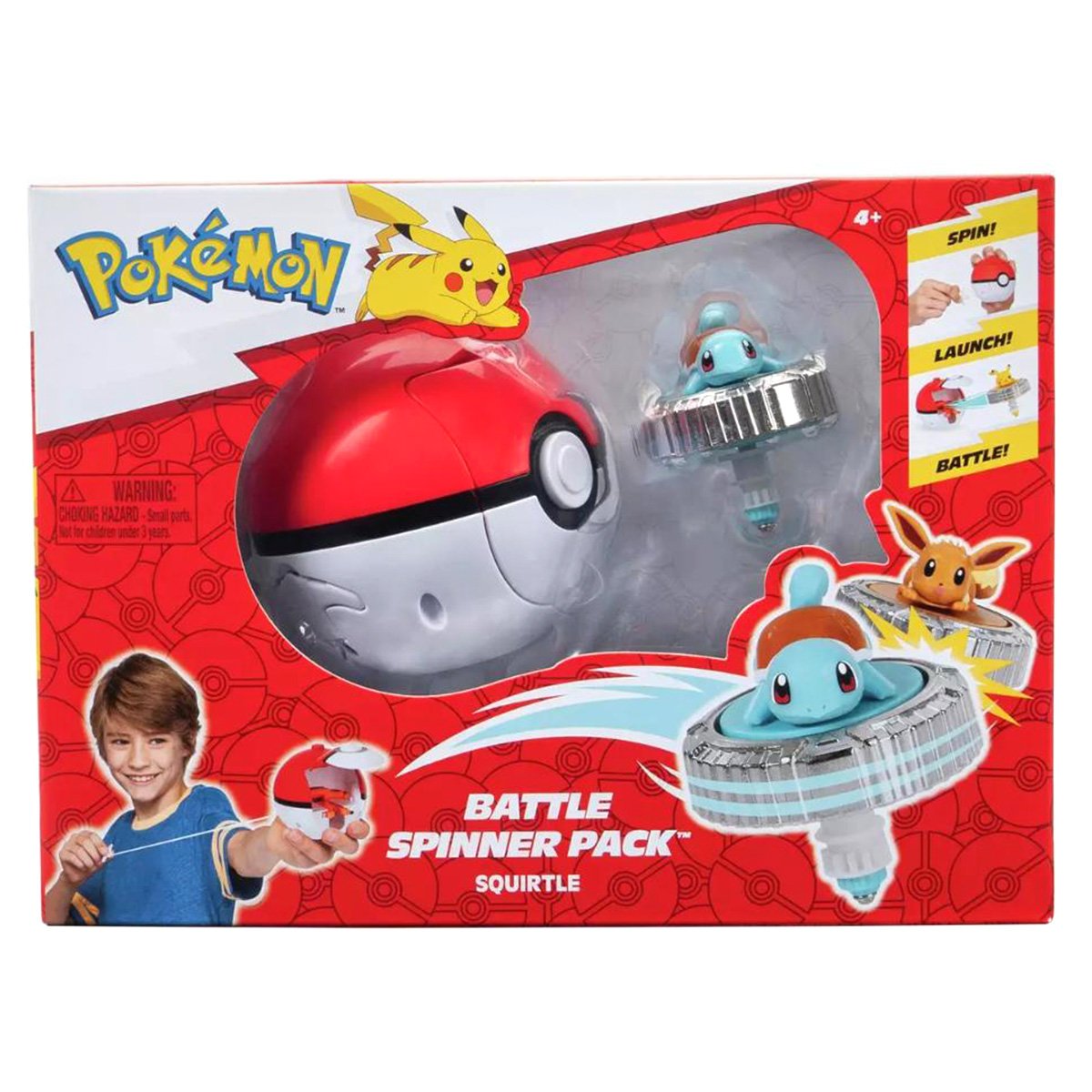 Set Spinner battle cu figurina, Pokemon, Squirtle